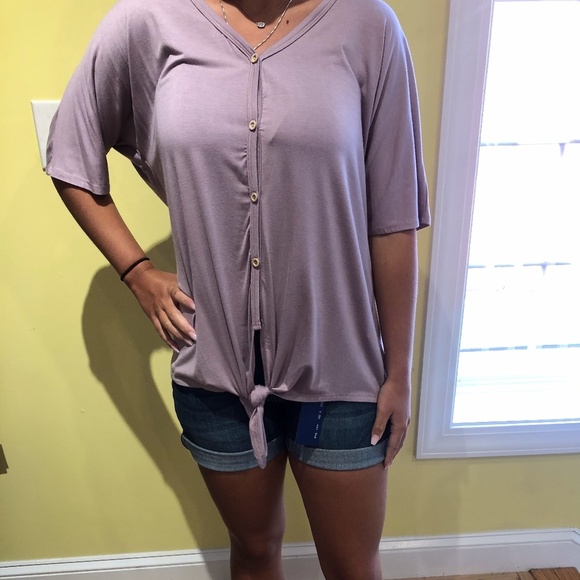NWT 143 Story purple short sleeve top - Picture 3 of 3